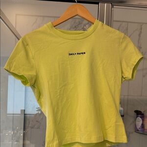 Daily Paper Neon Yellow Short Sleeve Logo Tee